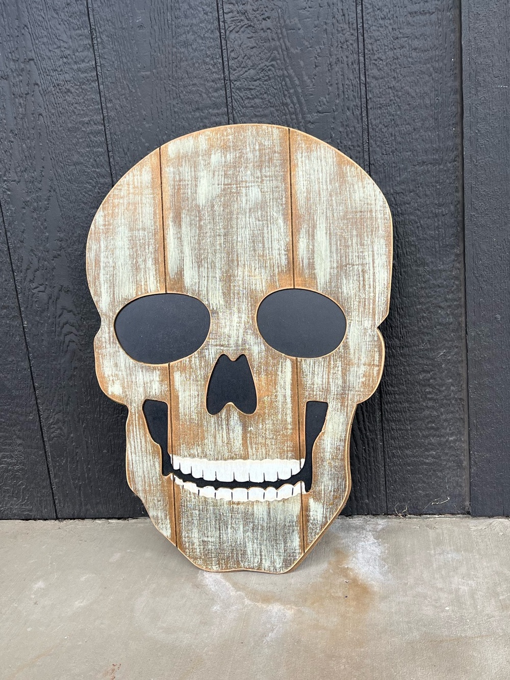 Large Hanging Wooden Skull